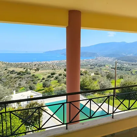 Vila Nimfi For 8 With Pool And Maginificent Sea View Galatakion
