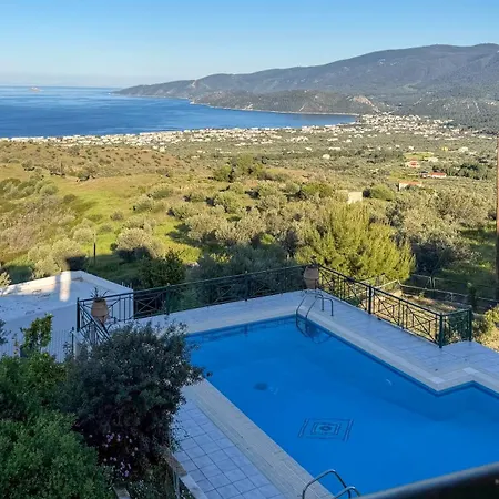Nimfi For 8 With Pool And Maginificent Sea View Galatakion